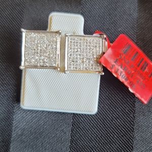 Sterling Silver  earrings with Diamonds